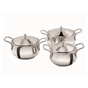 Mirror Royal Handi With Induction Bottom (Set Of 3)