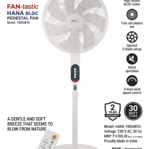 Pigeon FAN-tastic BLDC Pedestal Fan 30W with Remote Control | Energy Saving