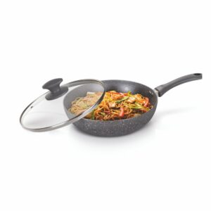 Alda Marbello Premium Non Stick Saute Wok Pan With Lid 22Cm (2.0L)
