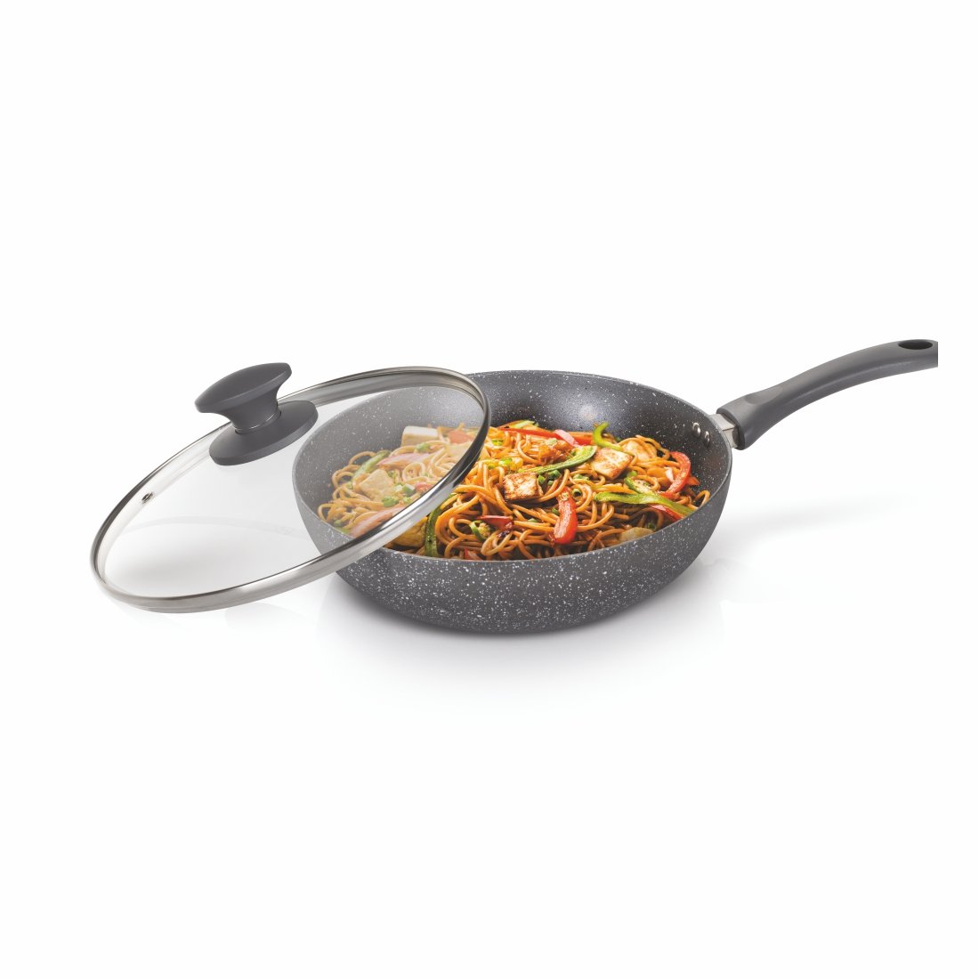 Alda Marbello Premium Non Stick Saute Wok Pan With Lid 22Cm (2.0L)