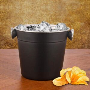 Stainless Steel Ice Bucket Black