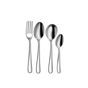 Stainless Steel 24 PCS Cutlery Set (6 Pcs Tea Spoon, 6 Pcs Dessert Spoon, 6 Pcs Dessert Fork and 6 Pcs Dessert Soup Spoon) with Leather Box Monika