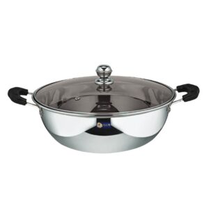 Llm Kadai With Glass Lid – 26 CM