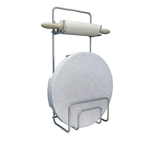 Kitchen Mart Chakla Belan Stand / Rolling Pin-tong holder, Stainless Steel, Wall Mount (Only Stand)