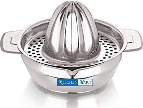 Kitchen Mart Stainless Steel Citrus Squeezer | Hand Juicer | 6-Piece (B2B)