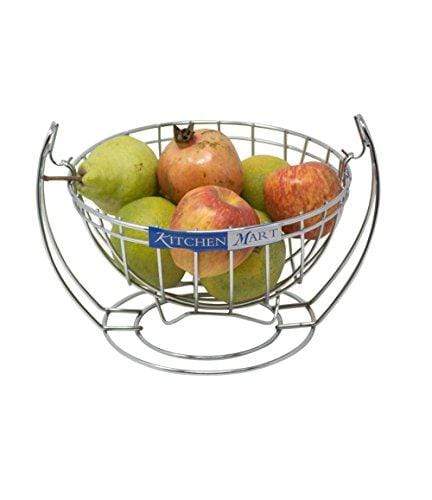 Kitchen Mart Fruit and vegetable Basket, Swing(Jula) Model, Stainless Steel (Pack of 1)