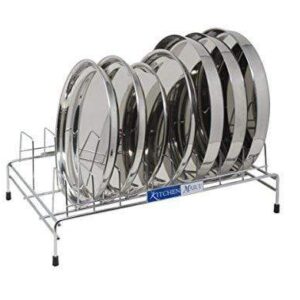 Kitchen Mart Plate Rack / Stand, 8 Slots (39 cms), Stainless Steel (LxB: 39x25)