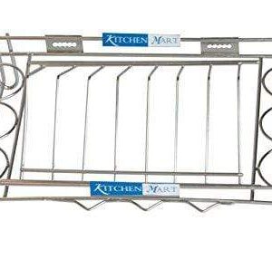 Kitchen Mart Stainless Steel Glass and plate stand (7 plate slots)