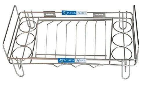 Kitchen Mart Stainless Steel Glass and plate stand (7 plate slots)