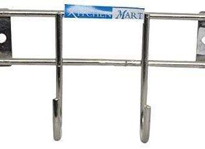 Kitchen Mart Stainless Steel Hook Rail (23 cm x 4 cm x 9 cm, Silver, Pack of 1)
