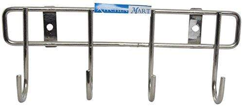 Kitchen Mart Stainless Steel Hook Rail (23 cm x 4 cm x 9 cm, Silver, Pack of 1)