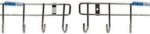 Kitchen Mart Stainless Steel Hook Rail (35.5 cm x 4 cm x 9 cm, Silver, Pack of 2)