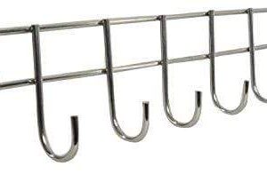 Kitchen Mart Stainless Steel Hook Rail (46 cm x 9 cm x 4.5 cm, Silver, Pack of 1)
