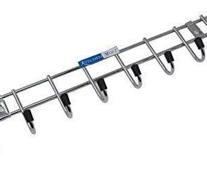 Kitchen Mart Stainless Steel Hook Rail 8-Pins, Coth hanger / Laddle hanger / Key Hanger / Towel Hanger (Pack of 1)