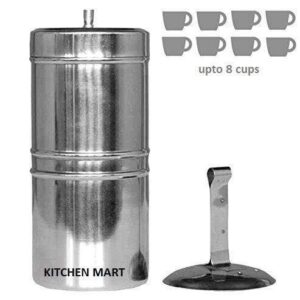 Kitchen Mart Stainless Steel South Indian Coffee Filter 10 (800ML approx) (8 cups)