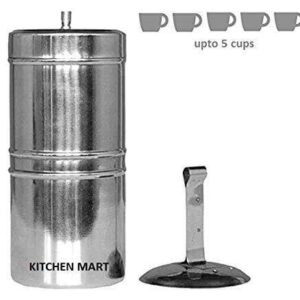 Kitchen Mart Stainless Steel South Indian Coffee Filter Size:8 (425 ML) (5 cups)