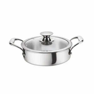 Alda Primero Tri-Ply SS Short Casserole With Lid 26Cm (3.0L)