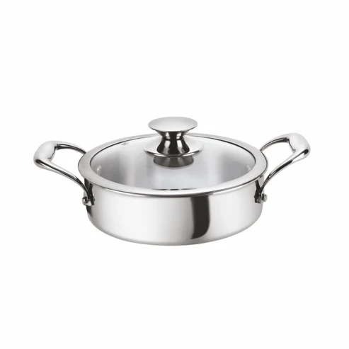 Alda Primero Tri-Ply SS Short Casserole With Lid 26Cm (3.0L)