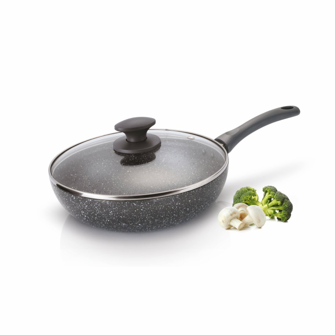 Alda Marbello Premium Non Stick Fry Pan With Lid 24Cm
