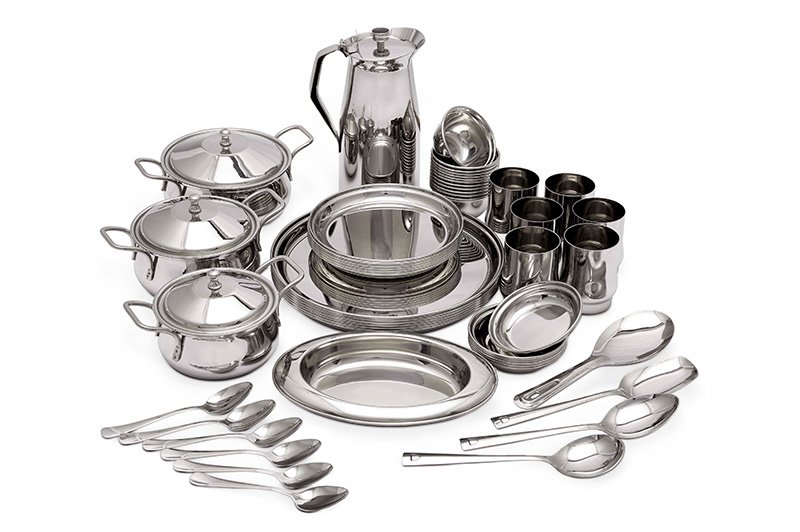 Mirror 51 Pcs Plain Royale Dinner Sets