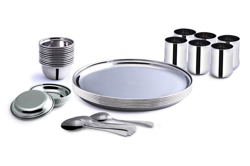 Mirror 36 Pcs Plain Royale Dinner Sets