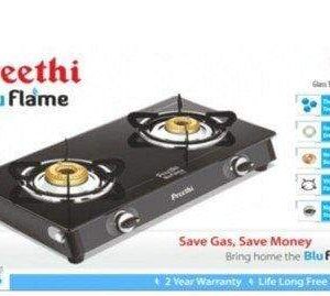 Preethi Smart - 2B MS Nano Glass Top Gas Stove GTS - 001