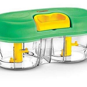 Prestige Double Bowl Vegetable Cutter (Green, 600ml) PVC 4.0
