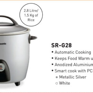 Panasonic SR-G28 2.8L Automatic Electric Rice Cooker with Keep Warm Function (1.5 Kg cooked Rice)