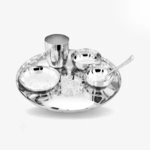 Mirror Thali Set Grand Hammered Deluxe No.13
